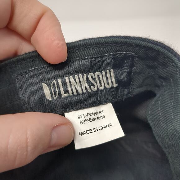 Make Par Not War Baseball Cap Black One Size Adjustable Embroidered Link Soul - Picture 9 of 9